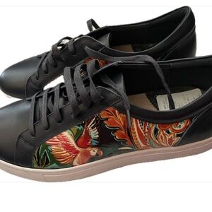 Robert Graham Black and Red Sneakers with Vibrant Design